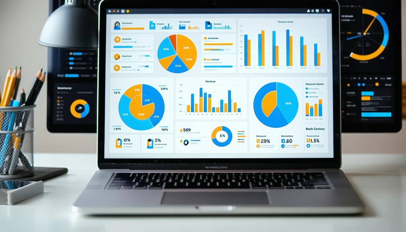 Innovative digital marketing tools and analytics displayed on a laptop